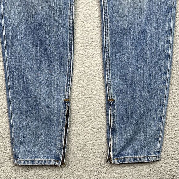RE/DONE Jeans Sz 29 70S High Waist Skinny Boot Button Fly Zipped Cuffs NWT $295 - Picture 6 of 15